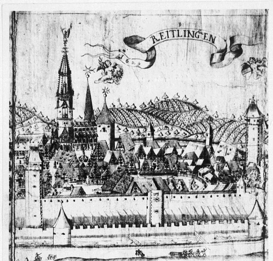 Stadtansicht Reutlingens um 1620